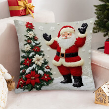 Christmas Throw Pillow Covers for Winter Holiday Decor, Christmas Velvet Pillow Cases for Sofa Home Decoration