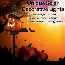 Décoration solaire d'extérieur pour Halloween - Lanterne en résine artisanale pour jardin, fantôme, fête des fantômes, à insérer dans le sol
