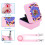Capa de silicone rosa à prova de choque para brinquedo digital Bitzee – Lavável, resistente a quedas, com cordão, compatível com Bitzee 7