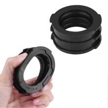 4x Ansaugstutzen für Vergaser, 6x2,9cm, schwarze Gummidichtung
