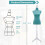 Green Adjustable Dress Form Mannequin 49"-63" with Tripod 6