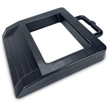 Rubber Pallet Jack Chock Heavy Duty Wheel Chock, Pallet Jack Stopper for Truck 14.2" Length x 11.2" Width x 2" Height (1 Pack, Black)