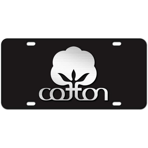 Placa de matrícula 2D para agricultor de algodón, aluminio resistente, fabricada en EE. UU.