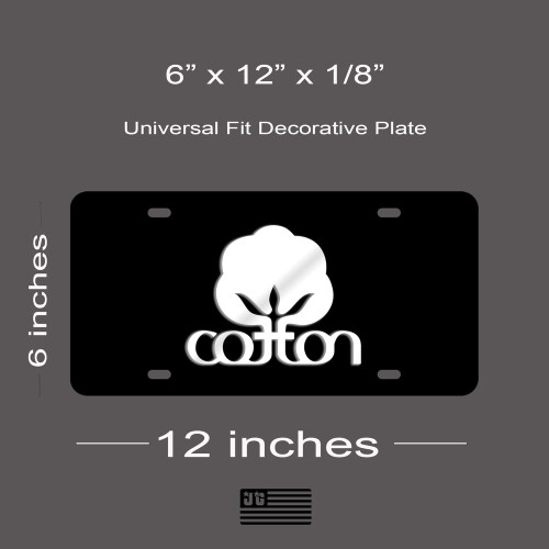 Placa de matrícula 2D para agricultor de algodón, aluminio resistente, fabricada en EE. UU. 1