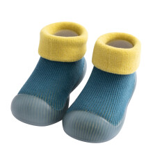 Ediodpoh Kids Niños pequeños Niños Niñas Zapatos de goma cálidos de punto sólido con suela suave Calcetines Pantuflas Medias Pantuflas para