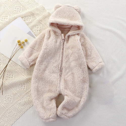 Winterlicher Strampler mit Kapuze aus Fleece, 1er-Pack 1