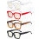 4Pack Ladies Reading Glasses - Oversized Square Design Readers for Women 1