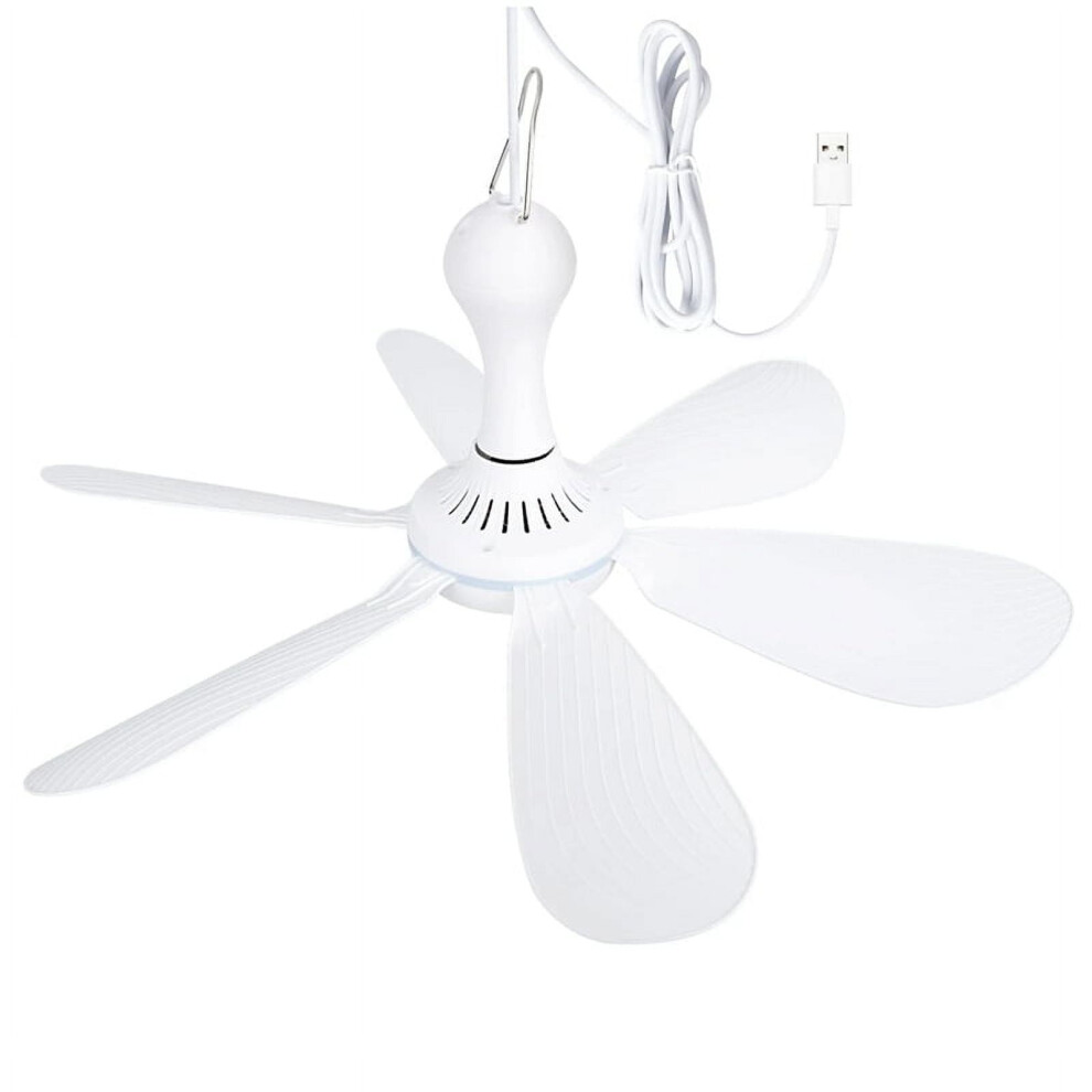 Silent 6-Blade Usb Ceiling Fan For Camping Dorm Tent 9329345591631