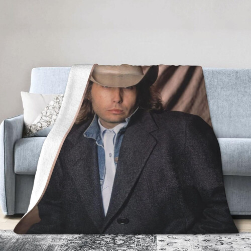 Flanellpledd med Dwight Yoakam-tema, 102 x 76 cm 1