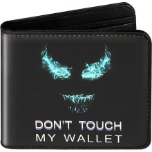 Carteira masculina ZCCool de couro com zíper e bloqueio RFID, com compartimento para moedas e visor para documento de identidade – compatível com
