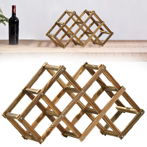 Freestanding Stackable Wine Rack Organizer for Countertop and Cabinets with Foldable Design and Scratch - Resistant Protector