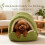 Cozy Monster Cat Bed για Μικρά Σκυλιά & Γάτες – Αφαιρούμενη/Πλένουσα Σκηνή Χειμερινής 6