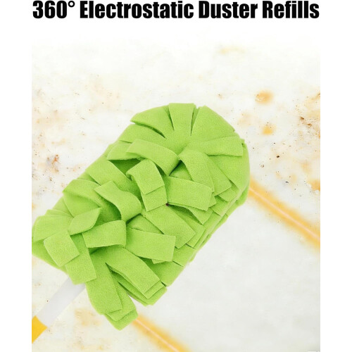360 Electrostatic Duster Refills, 4X High-Density Microfiber, Washable & Reusable, Super Static Power – 5pcs 1
