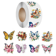 Vlinder bloem sticker rollen vlinder geschenkverpakking sticker