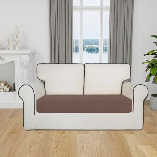 Housse de canapé d'angle réversible en polyester 76 x 127 cm 1