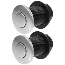 ABS Garbage Disposal Air Switch Bathtub Component Bathroom Use 2Pcs 1.97X1.97X2.75in