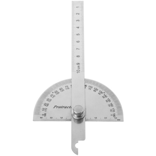 Stainless Steel Protractor Multi Angle Measuring Ruler Sizer Silver
