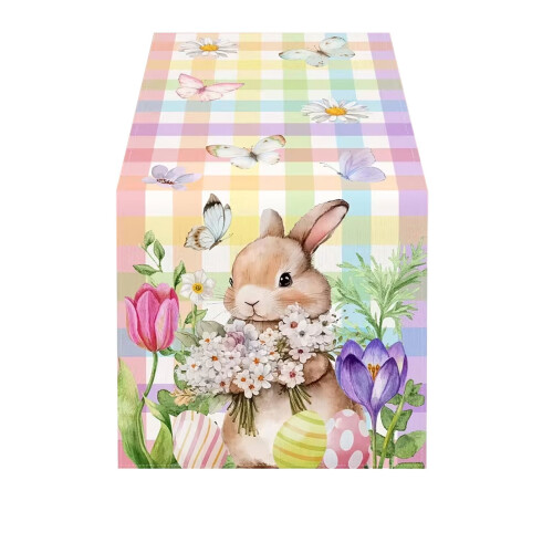 Påskehare og egg-bordløper 180x33cm polyester 1