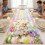 Easter bunny and egg table runner set with linen placemats 6