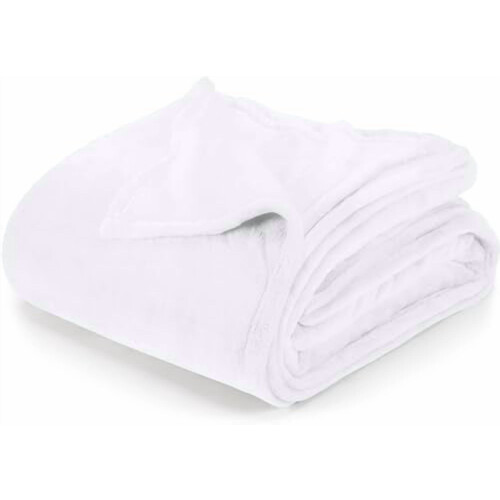 Λευκή κουβέρτα fleece California King 102x96in