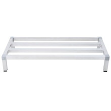 Aluminum Dunnage Rack, 8" High, 48"x20', 1500 lb Capacity – Low Shelf for Kitchen, Restaurant & Grocery Storage