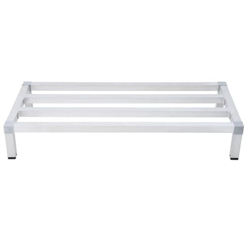 Ράφι αλουμινίου Dunnage, ύψος 8", 48"x20', χωρητικότητα 1500 λίβρες – Χαμηλό ράφι για