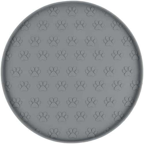 Tapete de silicone para ração de gatos – Impermeável, antiderrapante e com borda elevada, compatível com cães e gatos.