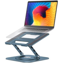 Suport laptop reglabil la 360, suport ergonomic pliabil pentru birou, compatibil cu MacBook Pro/Air până la 16"