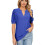 Camicette da donna eleganti e casual con scollo a V e maniche corte. 3