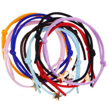 Conjunto de 8 pulseiras de cordão trançado para meninas, delicadas e elegantes, feitas à mão, para criar laços de amizade.
