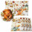 Ensemble de 4 sets de table citrouille, coton et toile de jute, 33 x 48 cm 1