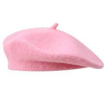 Solid colour men's and women's wool blend French beret to socks
