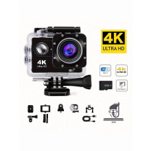 4K UHD Vanntett Actionkamera med WiFi, 32 GB Kort, Undervannssportskamera, Autofokus, LCD-skjerm, Gjennomsiktig Etui for Utendørseventyr