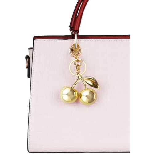 Γούρι για τσάντα Cherry, χαριτωμένα αξεσουάρ κερασιού, αστραφτερά γούρια για 1