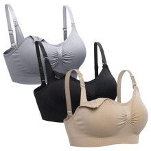 3-pakkaus saumattomia imetysrintaliivejä, koko S-4XL