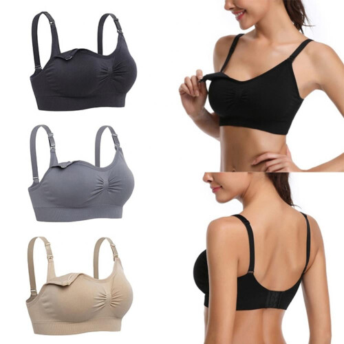 3PACK Full Bust Seamless Nursing Maternity Bras Bralette S-4XL 2