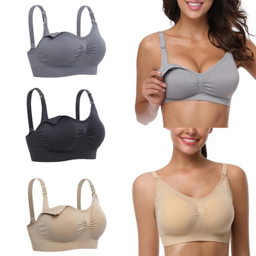 3PACK Full Bust Seamless Nursing Maternity Bras Bralette S-4XL 1