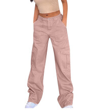 Lenago Baggy Jeans til Kvinder Forår/Sommer Farver Casual Arbejdstøj Lommebukser