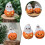 Halloween-par Græskar Resinpynt 9x5cm 4