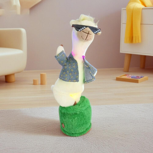 Dansend en pratend schaap, interactief pluche speelgoed met led-lampjes 2