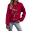 Damen-Sweatshirt mit rotem Glasprint, Herbst/Winter 1