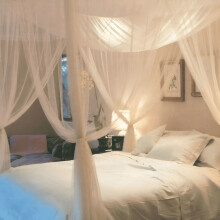 4 Corners Post Canopy Bed Curtain Quick And Easy Installation For King Size Beds Large Queen Size Bed Home Practical Mosquito Nets