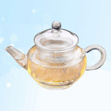 Théière en verre transparent avec infuseur pour thé en vrac et café en vrac.