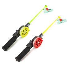 Slat Iascaireachta Ultralight Mini do Leanaí Slat Iascaireachta Portáin Inaistrithe do Leanaí Dath Randamach