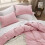 Pink Full Size Duvet Cover Set 3 pcs Cotton-like Prewashed 6
