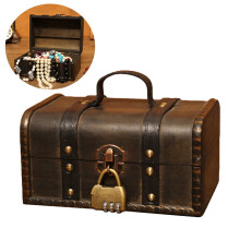 Dark Brown Plastic Storage Box for Small Items with Special Lock Design and Good Texture Suitable for Desk Bedroom or Dormitory 1 Piece