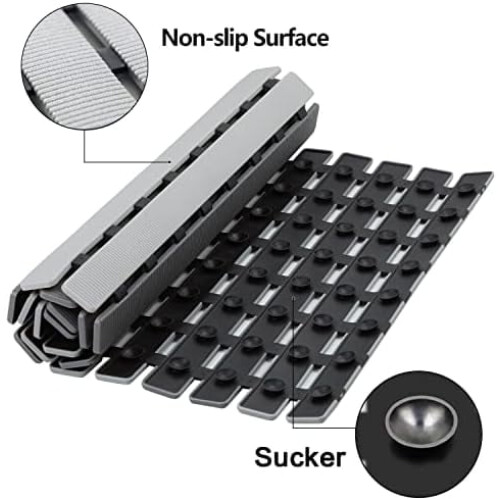 Tapis de douche antidérapant avec trous d'évacuation, 70 x 40 cm, TPE 1