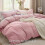 Pink Full Size Duvet Cover Set 3 pcs Cotton-like Prewashed 2
