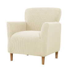 1pc Premium Fleece Single Sofa Slipcover, Removable Washable Stretch Tub Arm Chair Cover, Solid Elastic Fit for Study, Bar, Counter, Living Room