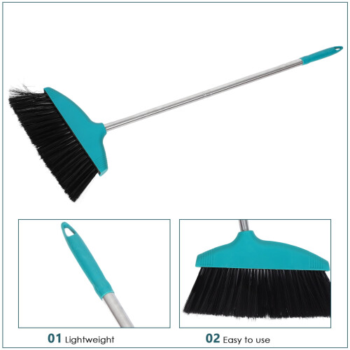 Balai d'angle robuste avec manche en acier inoxydable 2